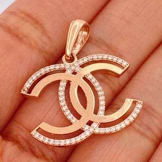 Dije Olas Cruzadas | Oro Rosa 18K | 3.5 g | 3.1 cm