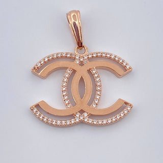 Dije Olas Cruzadas | Oro Rosa 18K | 3.5 g | 3.1 cm